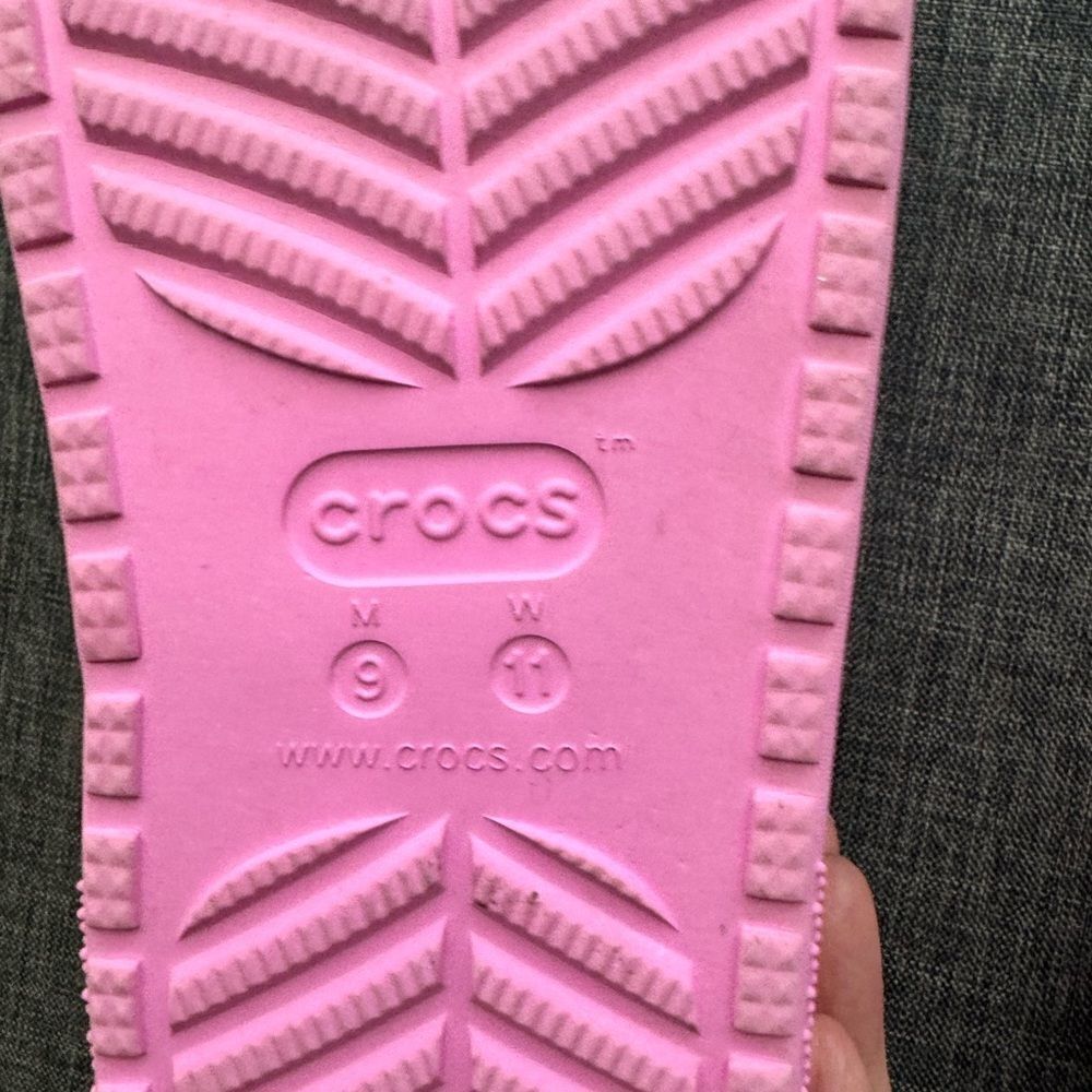 Crocs Classic Cozzzy Slipper Sandal Pink Men's Size 9 - Picture 7 of 7
